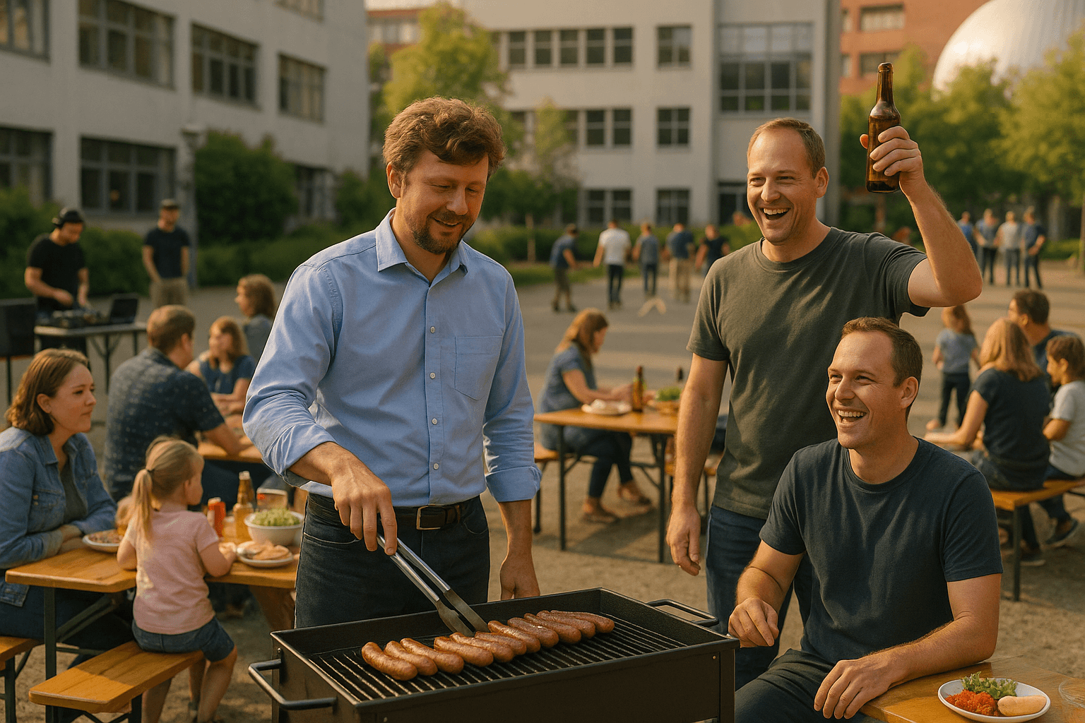 Barbecue evening on campus strengthens community